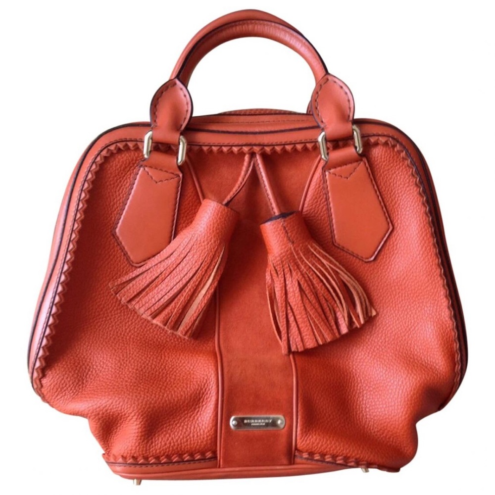 Burberry prosum orange suede and leather handbag - Picture 2 of 8